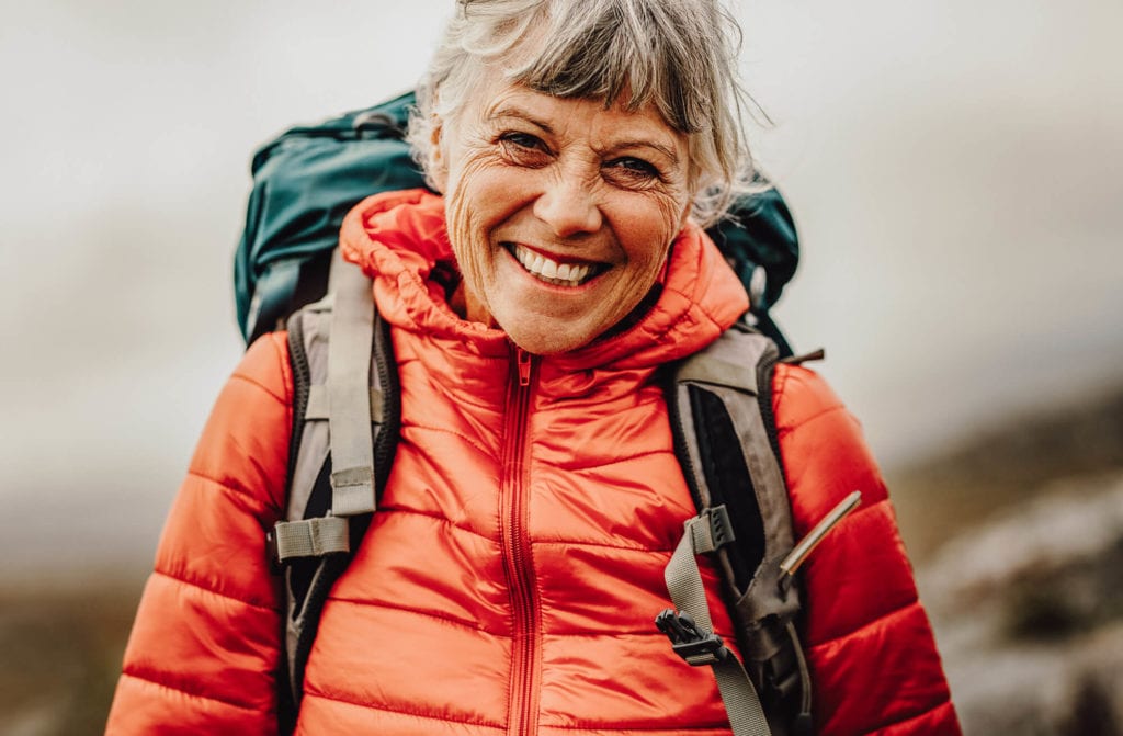 woman hiking